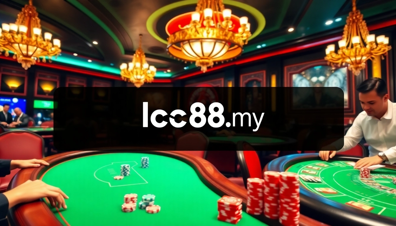 Engaging gaming experience at lc88.my with vibrant casino tables and players enjoying exciting games.