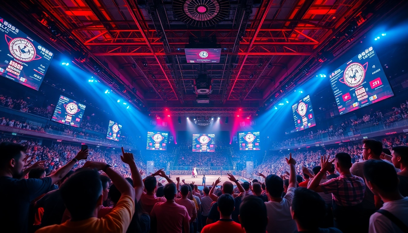 Alo789 live cockfighting event showcasing excitement and energy in a vibrant arena.