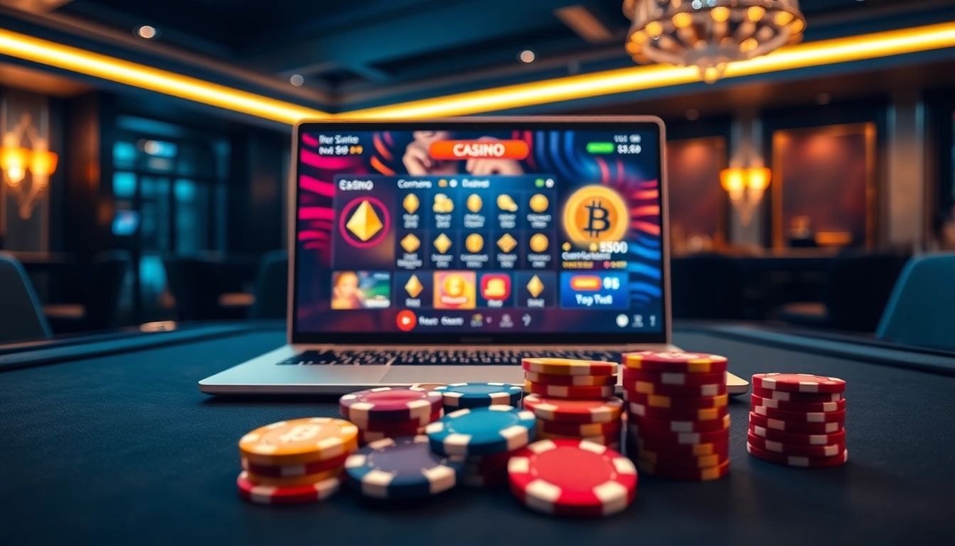 Gagner sur les meilleurs casino crypto avec une interface dynamique et des jetons colorés.