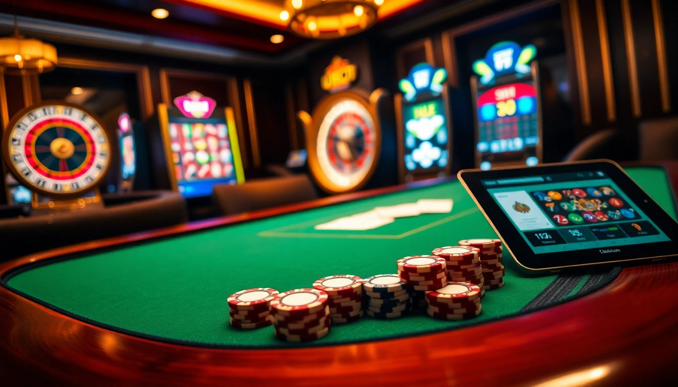 Experience the thrill of u888 com with vibrant casino tables and poker chips.