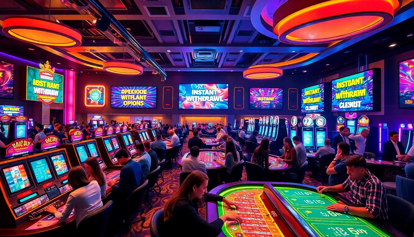 Découvrez le meilleur casino en ligne retrait immédiat avec une ambiance vibrante et des joueurs engagés.