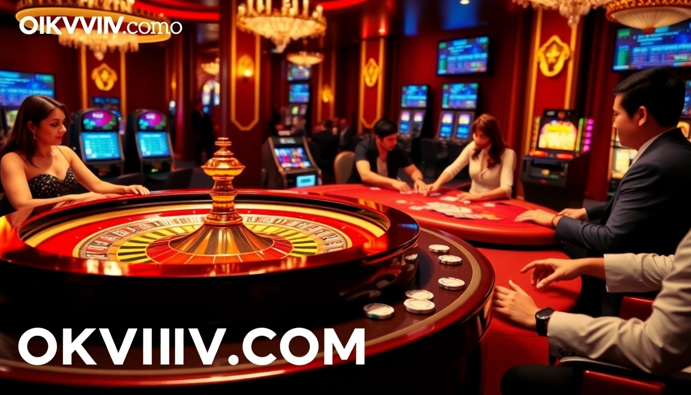 Players engaging at the roulette table while enjoying games at OKVIPTV.COM.