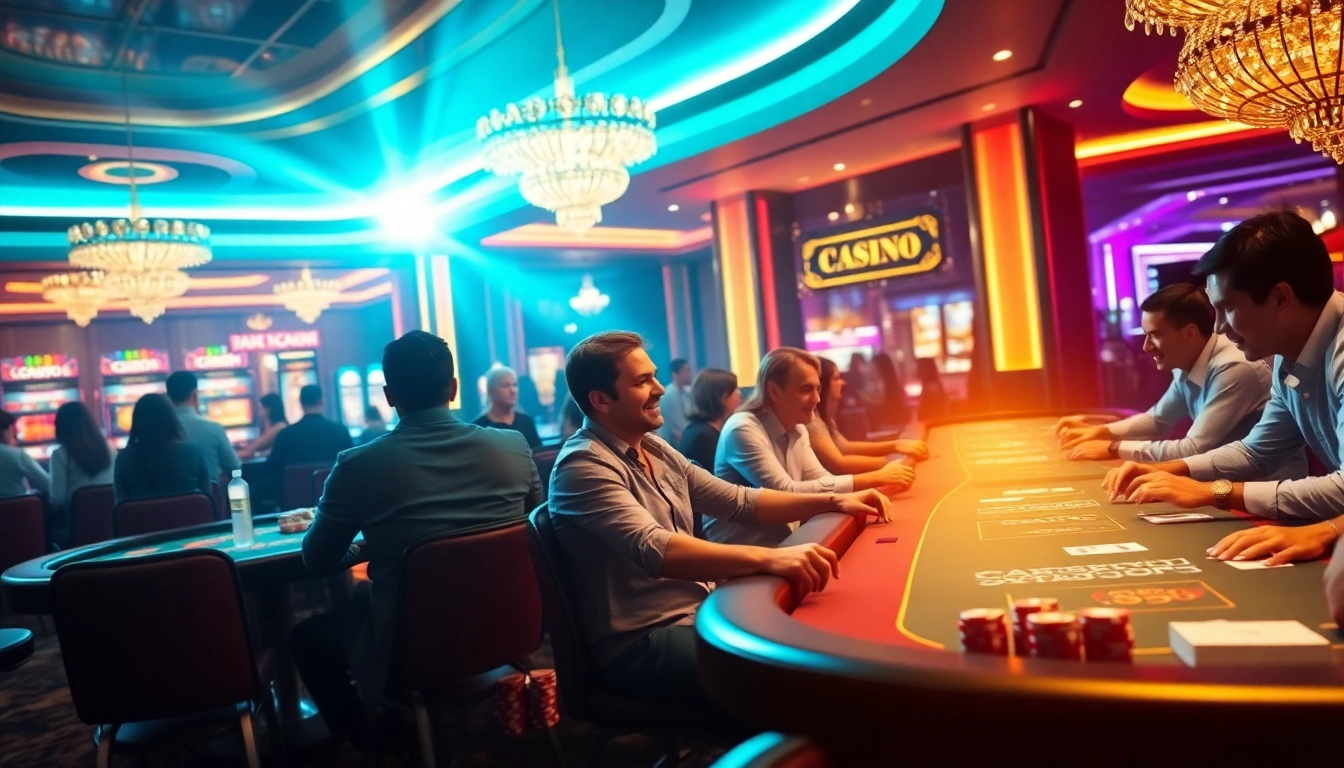 Jouer sur le site casino en ligne 2026 avec une ambiance de casino animée.